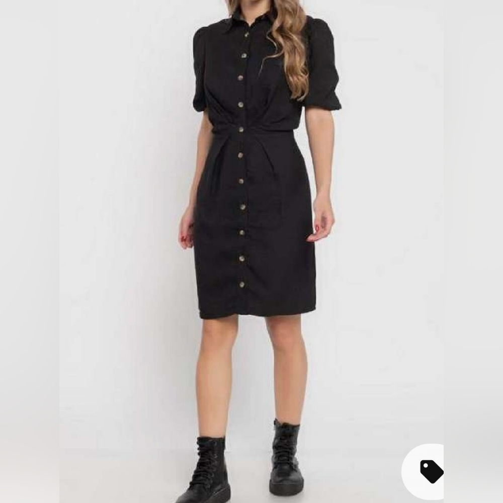 Brand New True Envy Size 16 Black Safari/Cargo Style Dress